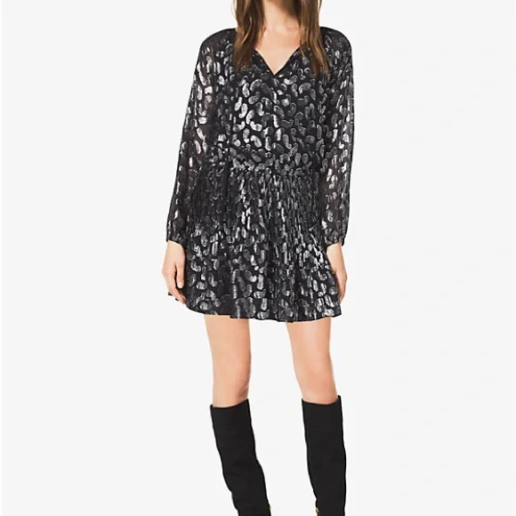 NWT MICHAEL Michael KORS Paisley Jacquard Dress Large - Picture 9 of 11